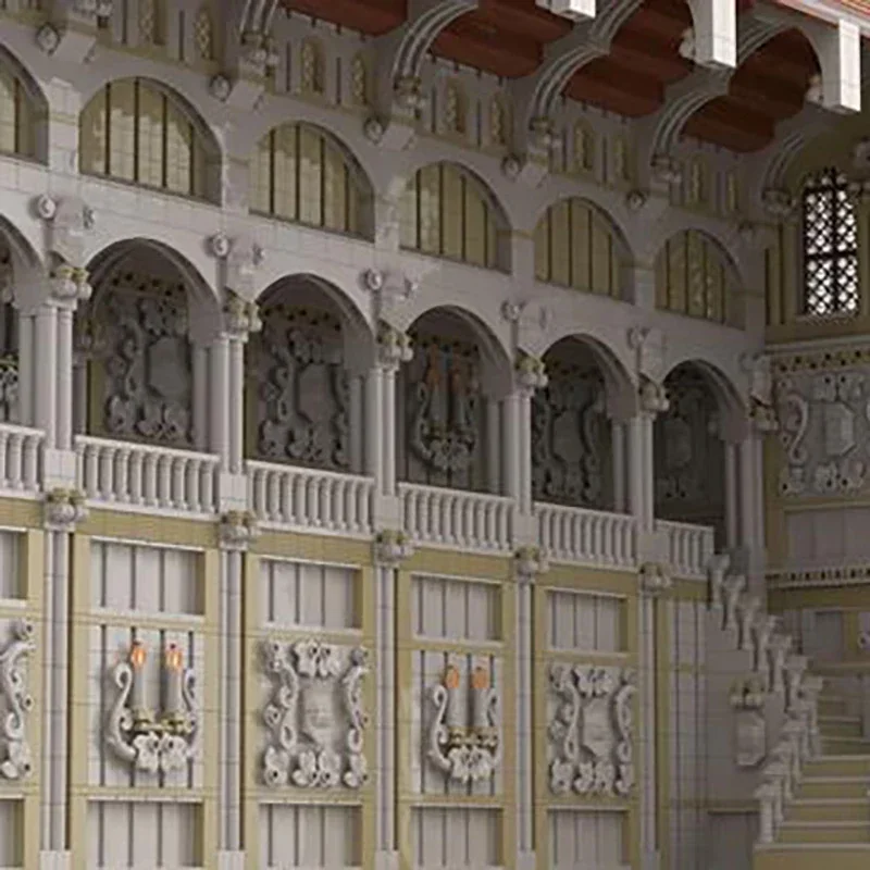 City Street View Series Moc Building Bricks Ancient Roman Basilica Model Building Technology Modular Block DIY Toy Holiday Gifts