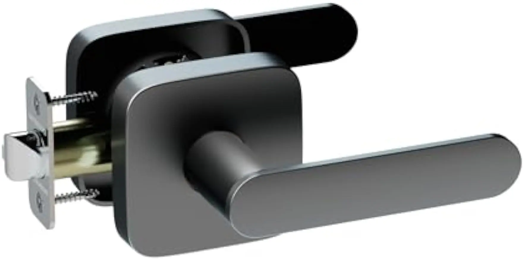 

Двусторонняя черная дверная ручка, регулируемая защелка, водонепроницаемость IP65, матовая отделка для внутренних/внешних дверей