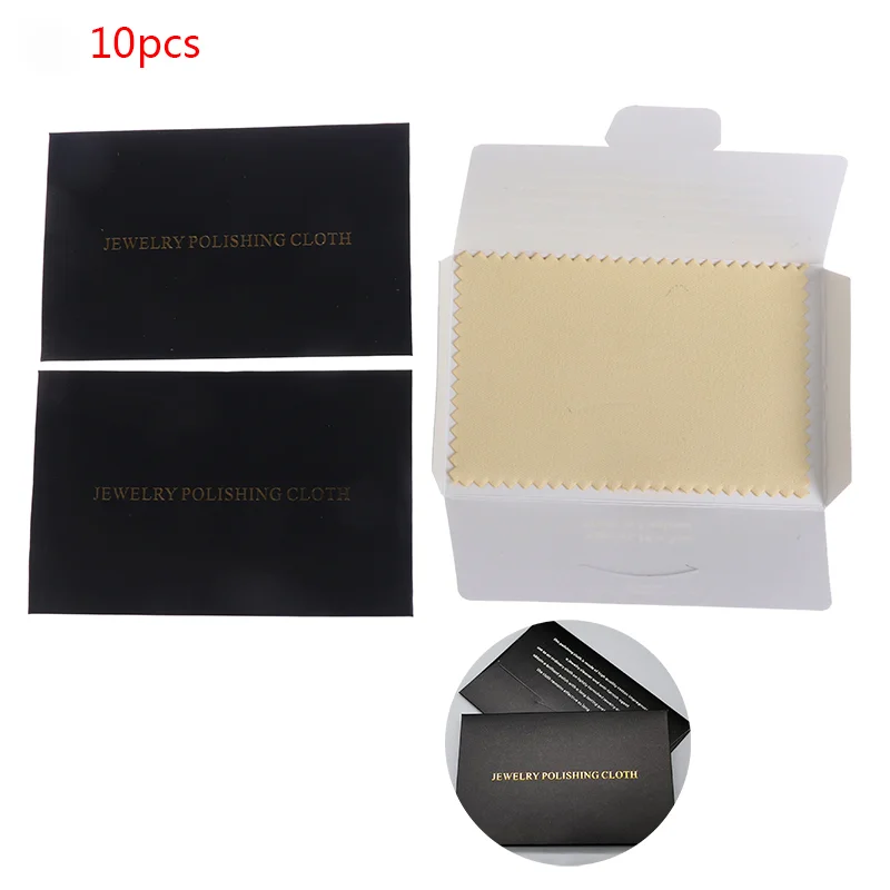 10Pcs Silver Polishing Cloth for Charms Bangle Necklace Suitable Silver Jewelry