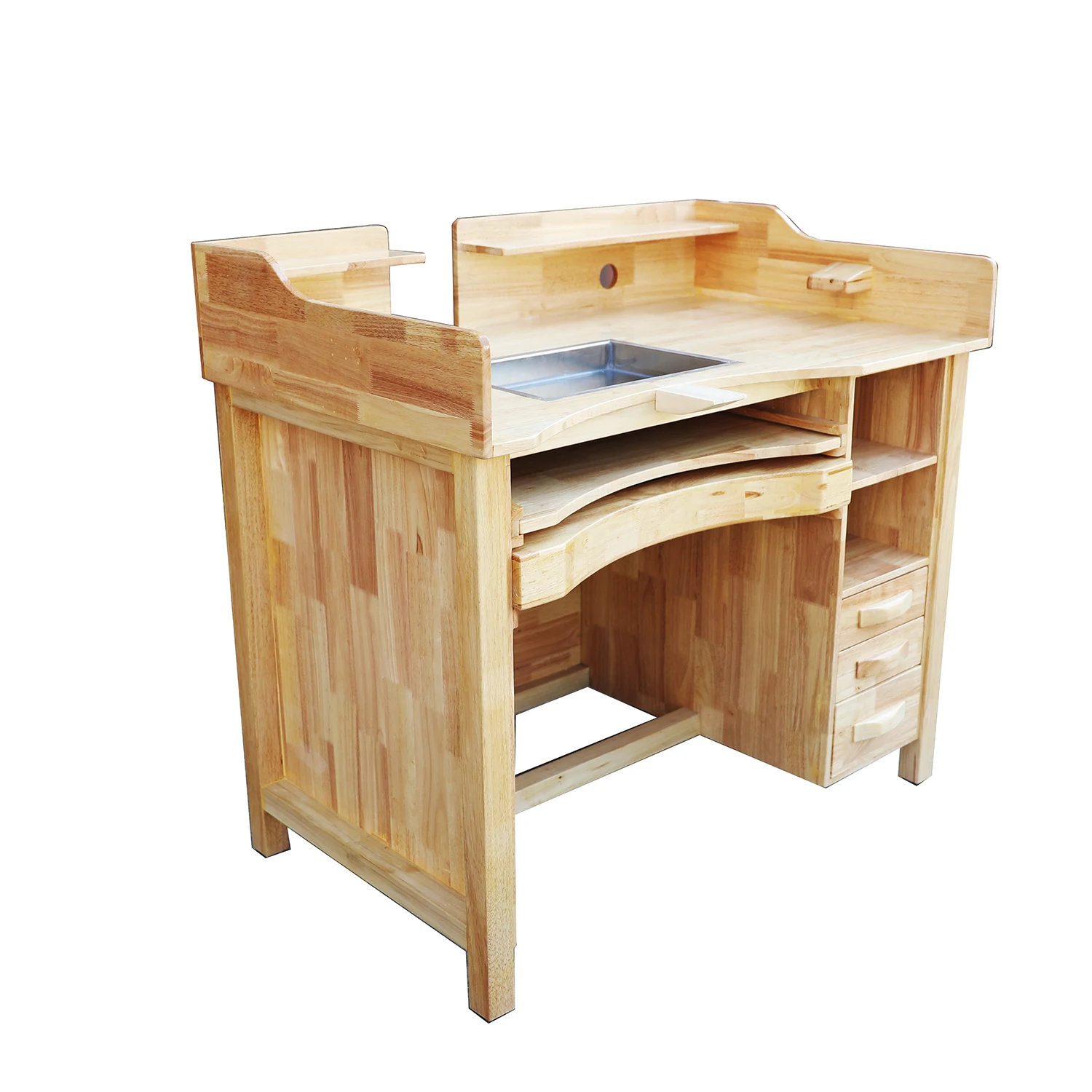 JD10 goldsmith jeweler jewelry making table jewelry workbench for sale: solid wood workbench hardwood table