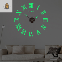 3D Luminous Wall Clock Frameless Acrylic DIY Digital Clock Wall Stickers Mute Clock For Living Room Bedroom Office Wall Decor
