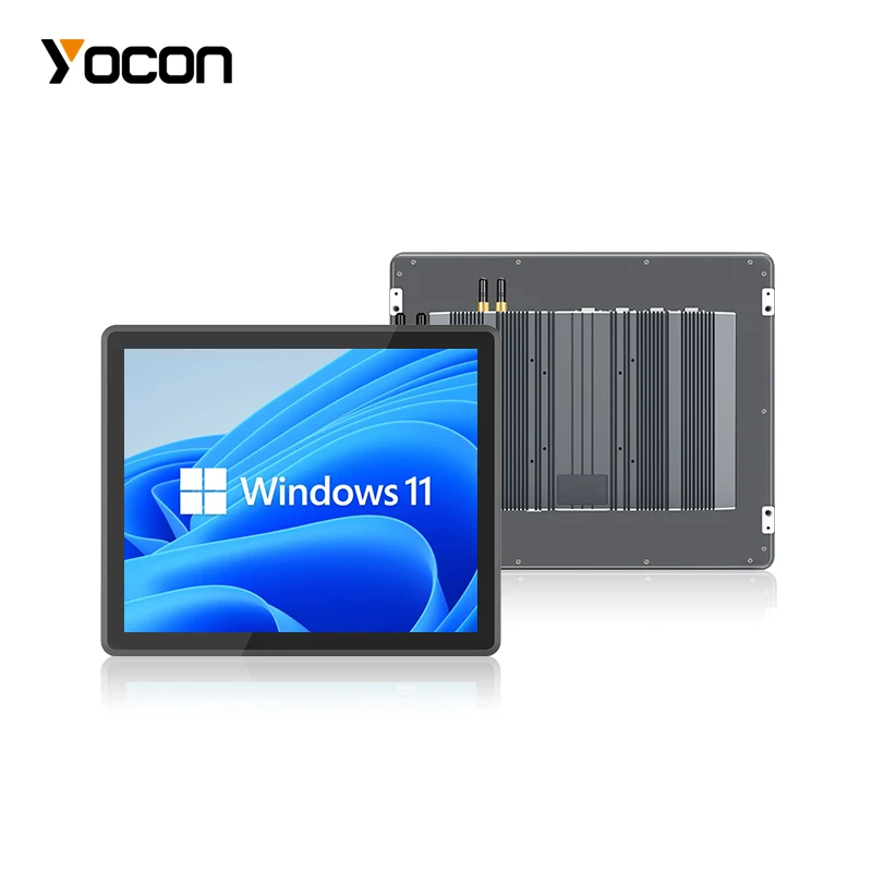 New 17 Inch Industrial Tablet Computer Win Os Capacitive Touch Wifi Network Touch All In One Computer Fully Enclosed Silent Heat