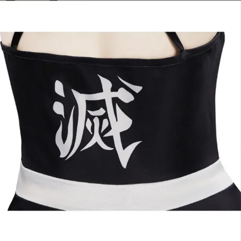 CosplayCostume de Cosplay Anime Demon Slayerr Kanroji Mitsuri, maillot de bain Sexy pour femmes, uniforme noir