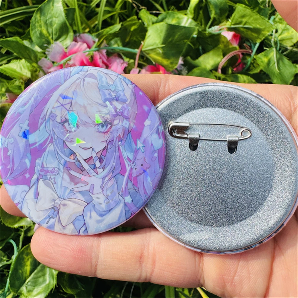 58 مللي متر لعبة المحتاجة فتاة جرعة زائدة المطر Ame تأثيري حلي شارة دبوس SPTE صفيح بروش الدعامة #4