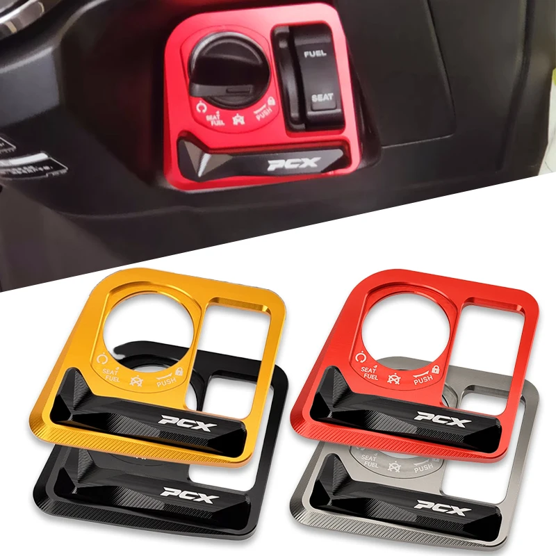 

Fit For HONDA PCX160 PCX125 PCX 125 160 2021-2024 Motorcycle Accessories CNC Aluminum Electric Door Lock Button Cover Protector