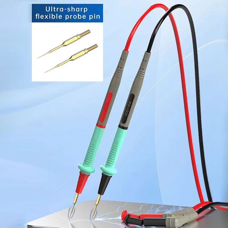 JCID ZF005 Multímetro Pen Probe, Ultra-Sharp, Soft, Anti-Scalding, Fio de Silicone para Multímetro Digital