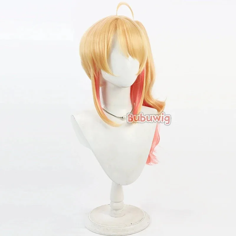 

CySynthetic Hair Otonose Kanade Косплей Парики Виртуальный YouTuber 60 см Длинные волнистые блондинки Смешанный розовый парик с хвостиком Термостойкий