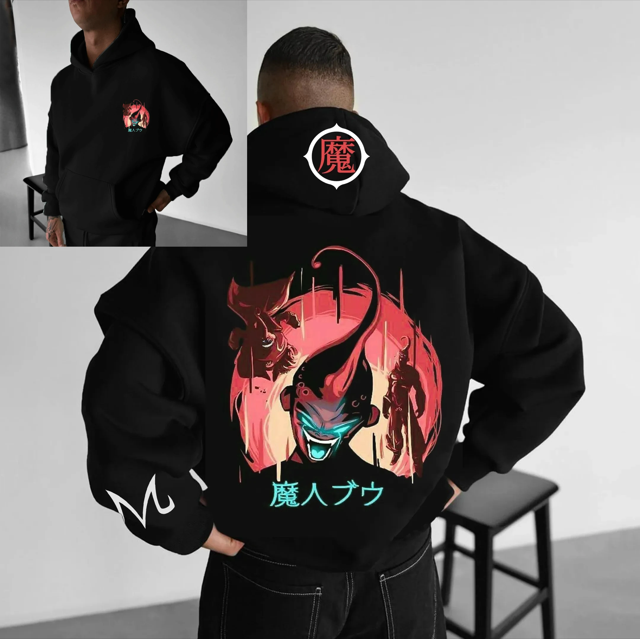 

Dragon Ball Z Majin Buu Graphic Hoodie Men Women 2025 Spring Autumn Anime Streetwear Casual Sweatshirt Unisex Clothing