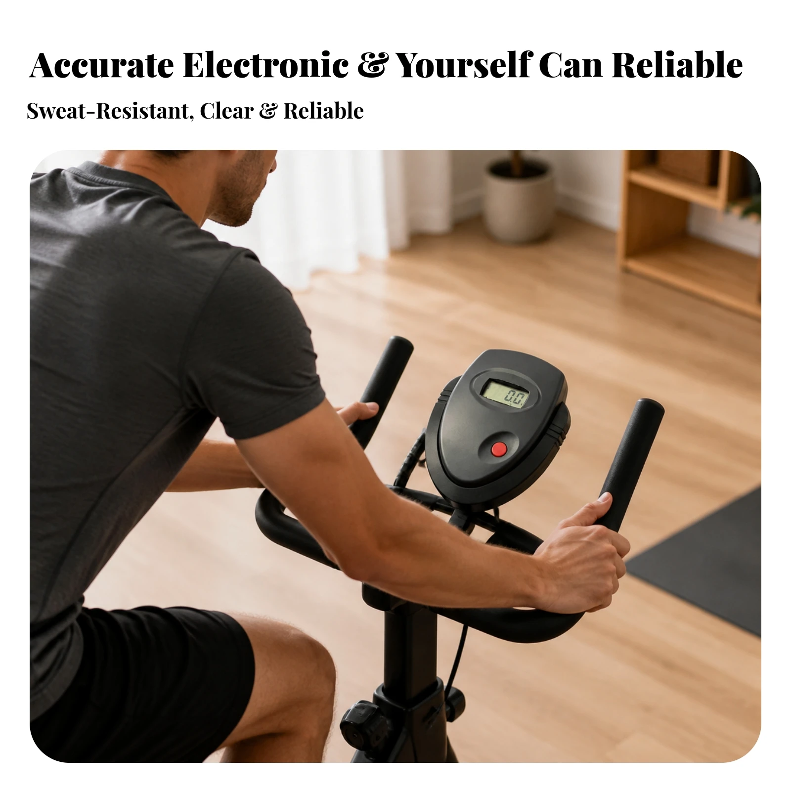 Fitness Meter with Sensor Wiring Lightweight Exercise Bike Display Meter Indoor Cycling Console User-Friendly