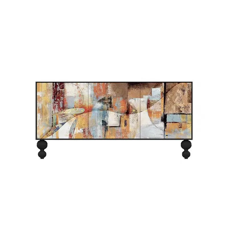 

Household solid wood American retro light luxury living room modern simple kitchen storage porch cabinet