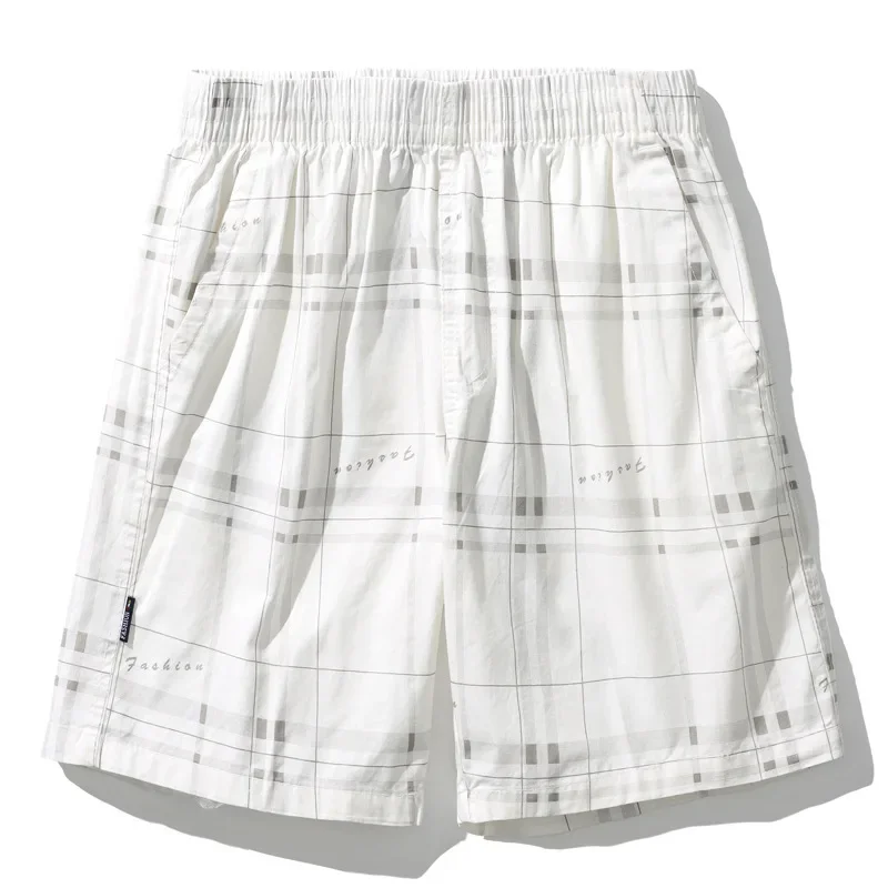 

Men's pure cotton five-point pants men's summer thin sports beach casual loose washing D078