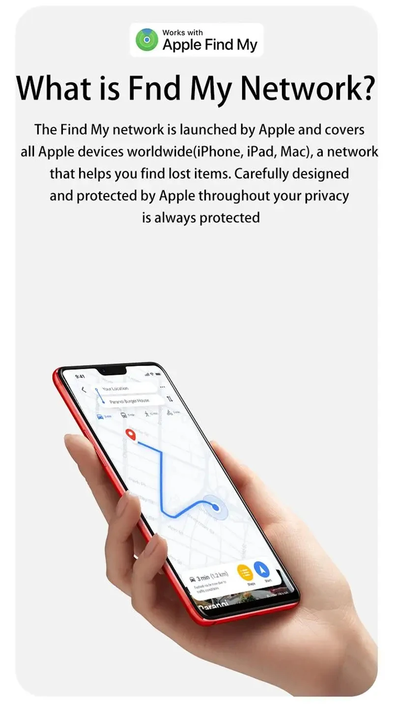 Intelligenter GPS-Ortungsgerät für Haustiere, Geldbörsen, Koffer, Autos, globale Positionierung, Tracking, Anti-Verlust-Finder für Senioren und Kinder, kompatibel mit iPhone Find My – Detail 9