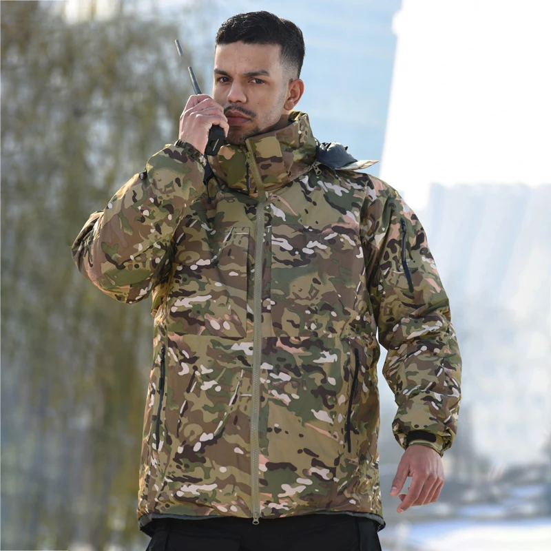 Outdoor Paintball Tactical Suits Hunting Camo Cotton Jackets Men Pants Loose Fitting Waterproof Suit Warm Winter Wear-resistant