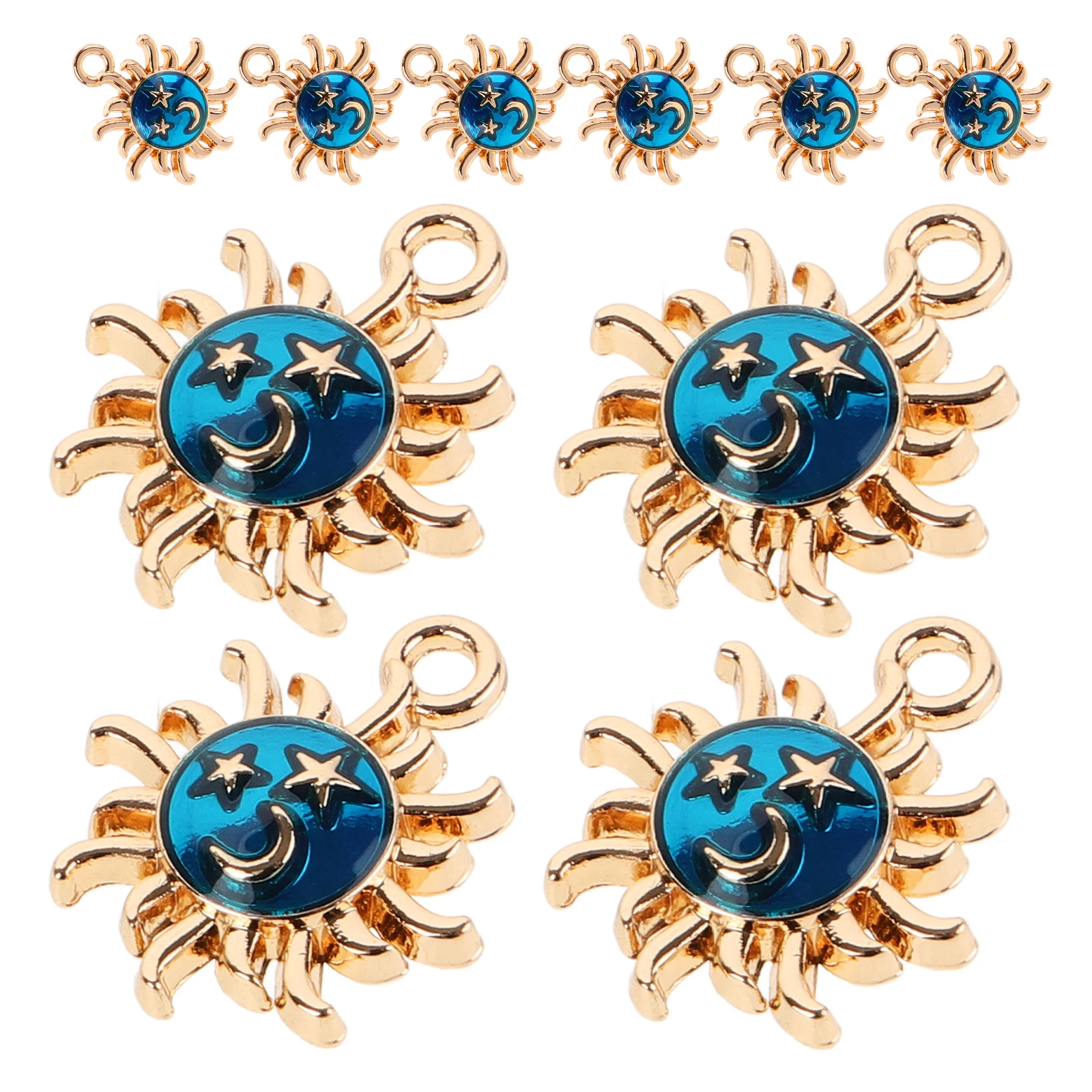 

30pcs Alloy Sun Diy Jewelry Accessories For Earrings Bracelets Necklaces Handmade Pendant Charms Vintage Style Craft Hanging Sun