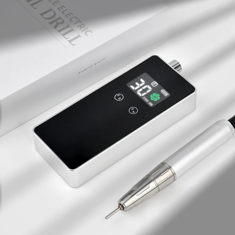 Bezszczotkowa wiertarka do paznokci Przenośna elektryczna polerka do paznokci z akumulatorem