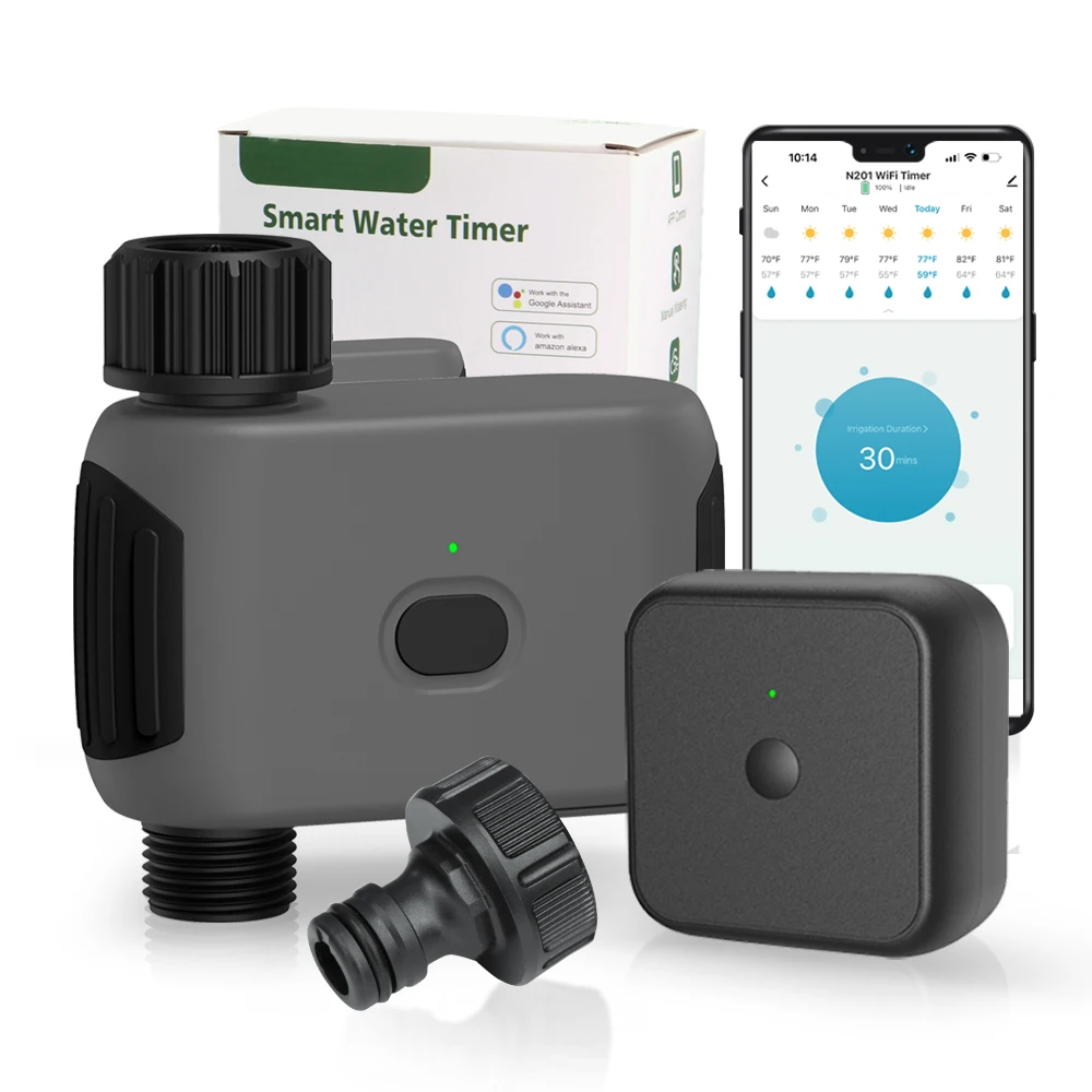 

N204 Wi-Fi таймер воды умная задержка дождя универсальные режимы орошения полив записи отслеживание Совместимость с Alexa Google Assistant