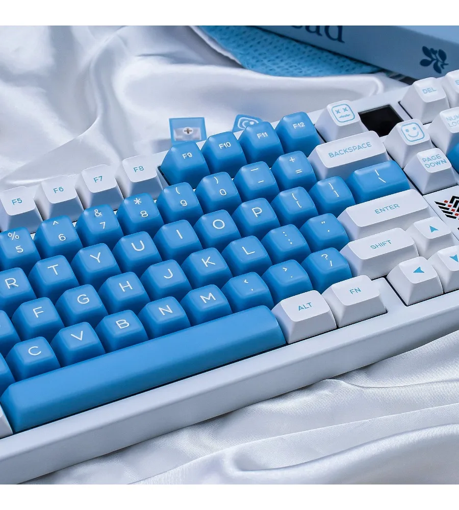 Sea salt ice cream keycap semi-transparent full set SA high PBT + PC two-color Wooting magnetic axis keyboard