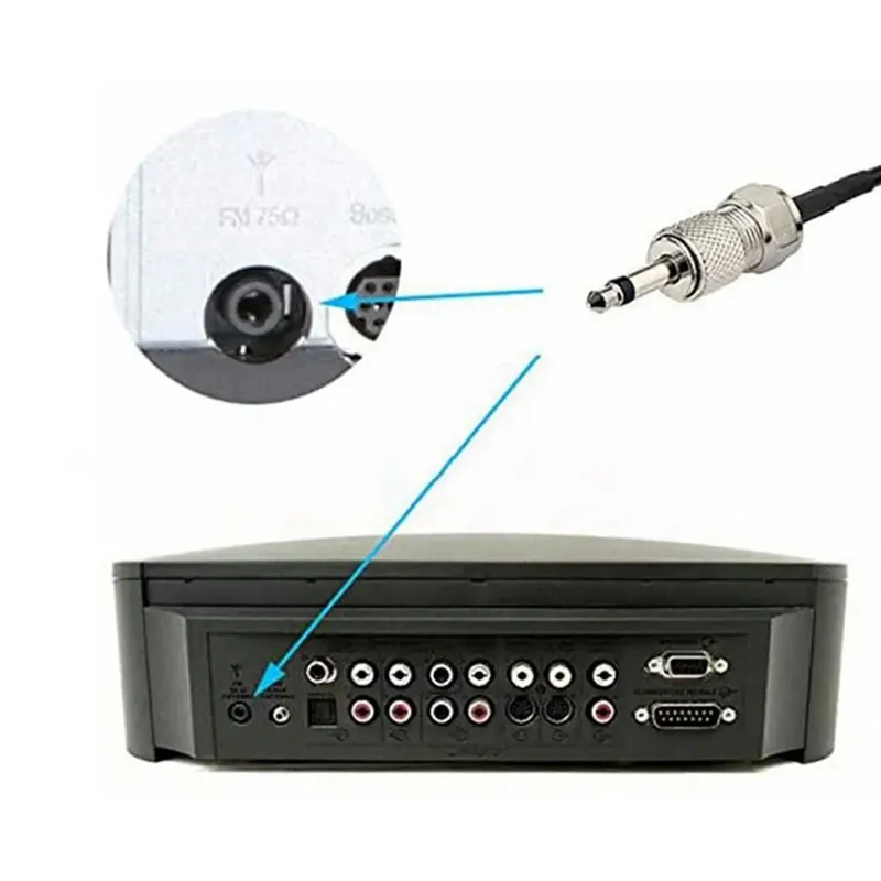 ABJF-2X FM 라디오 안테나 FM F-헤드 양뿔 안테나 (자동차용 FM TV 라디오 방송국 75옴 F 암-TV3.5 모노)