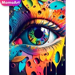 MomoArt Diamond Mosaic Eye Portrait Full Square Round Embroidery Colorful Craft Kit Painting Cross Stitch Child Gift