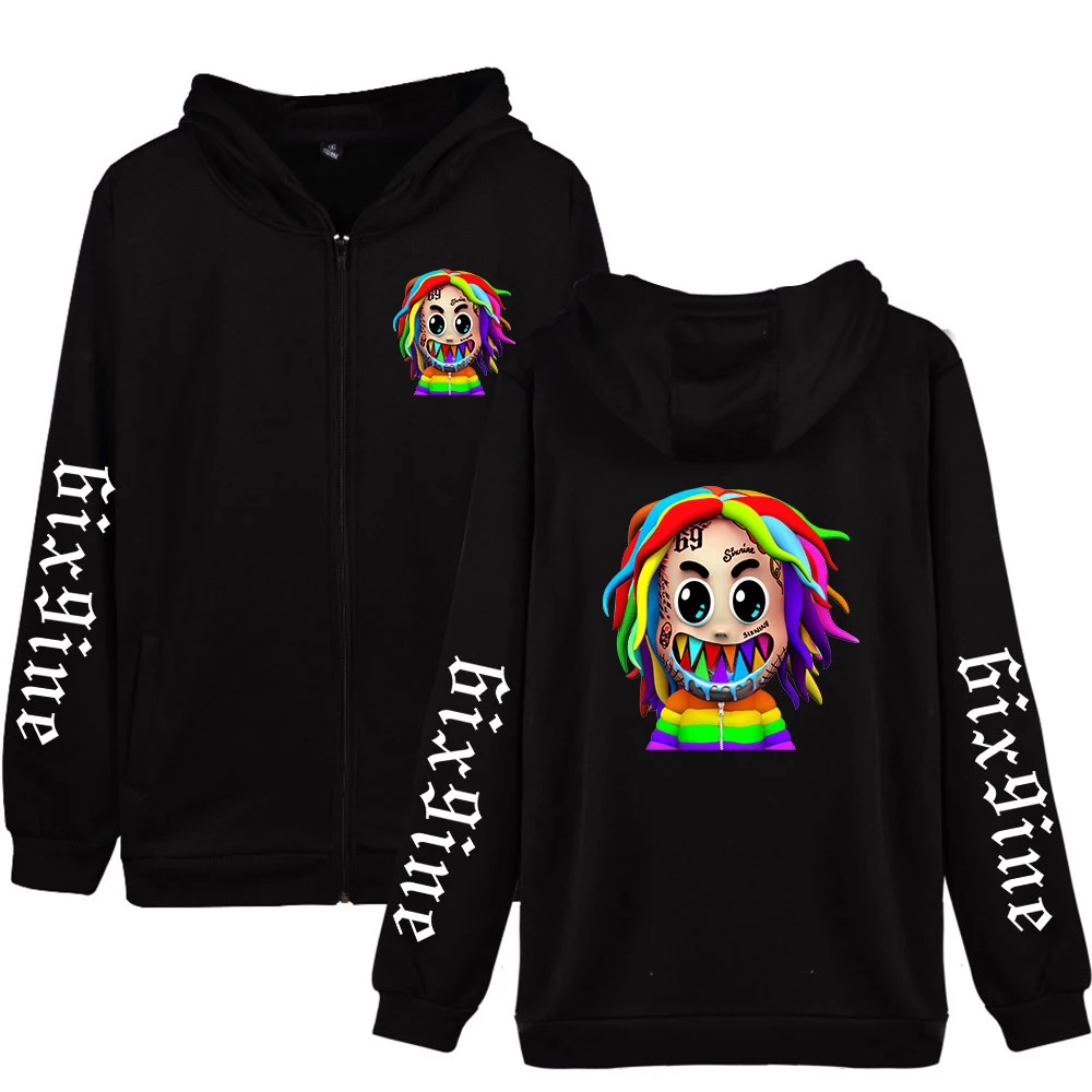 

6ix9ine 2020 New Album GOOBA Hoodie Oversized Zipper Hoodies Women/Men Long Sleeve Sweatshirt Unisex Casual Tekashi69 Clothes