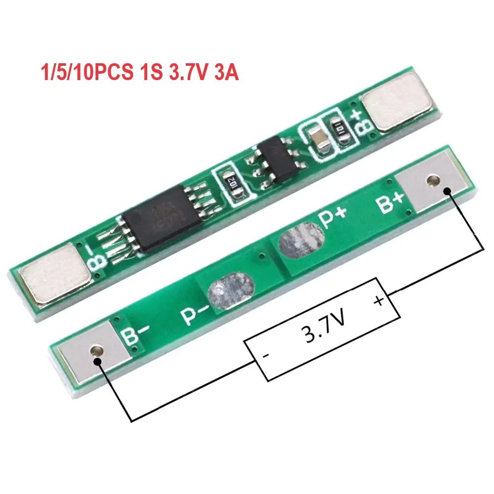 High quality 1/5/10PCS 1S 3.7V 3A Li-ion BMS PCM Battery Protection Board Pcm for 18650 Lithium Ion Li Battery
