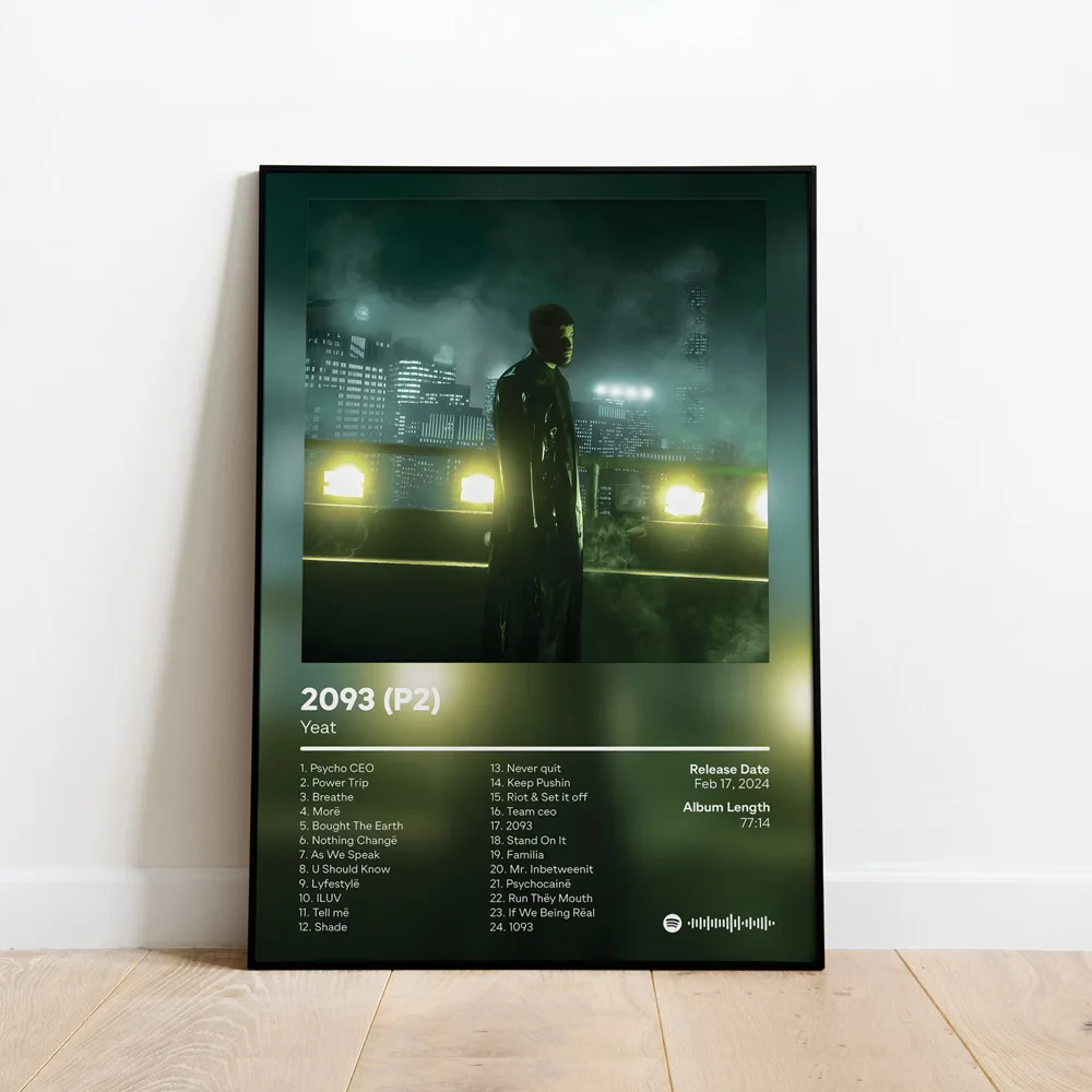 Benutzerdefinierte Musik Album Cover Hip Hop Wand Kunst Bild Leinwand Malerei Wohnzimmer Dekoration Poster Drucke Heiße Neue Jahr 2093