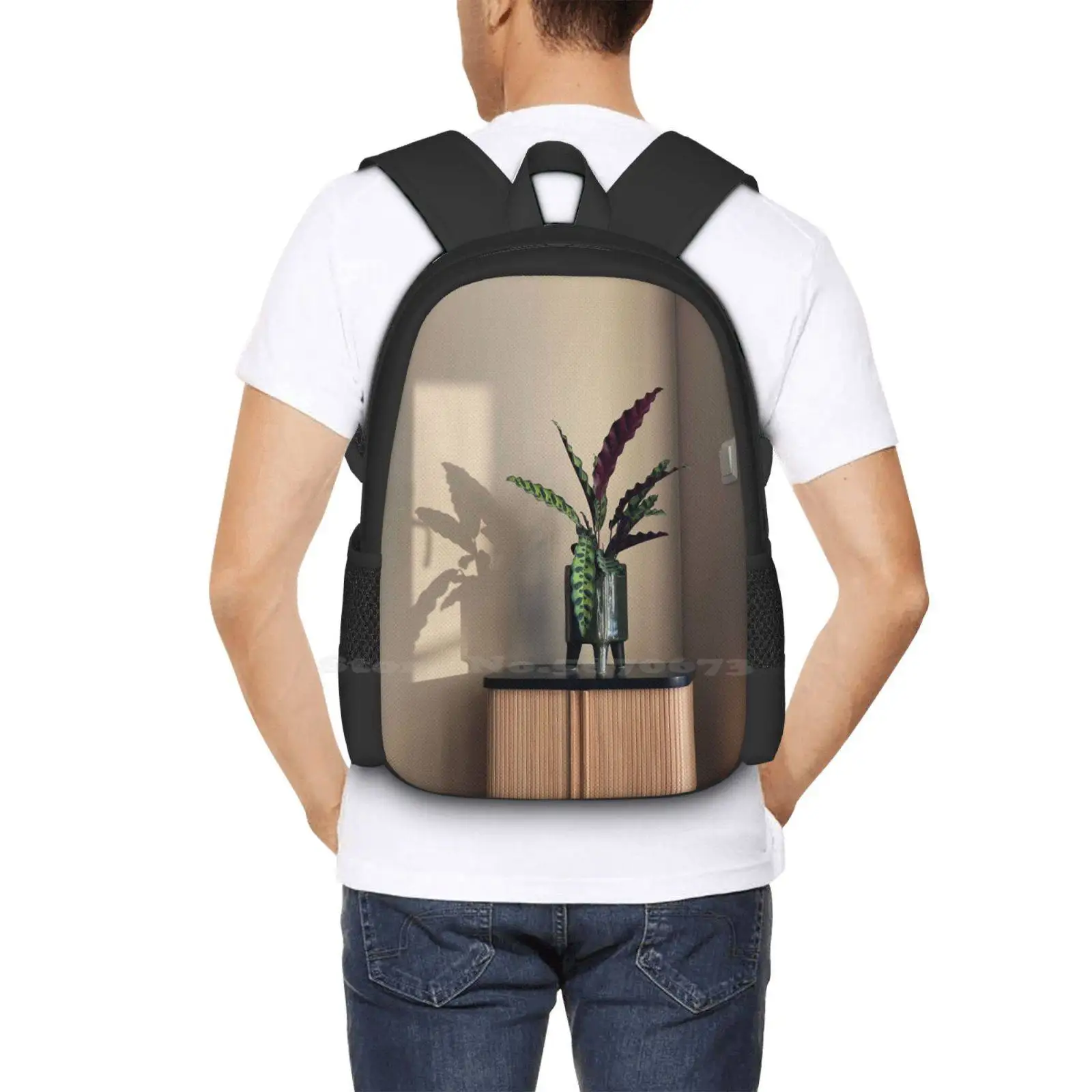 Mochila de diseño con estampado 3D para el hogar, bolsa para estudiantes