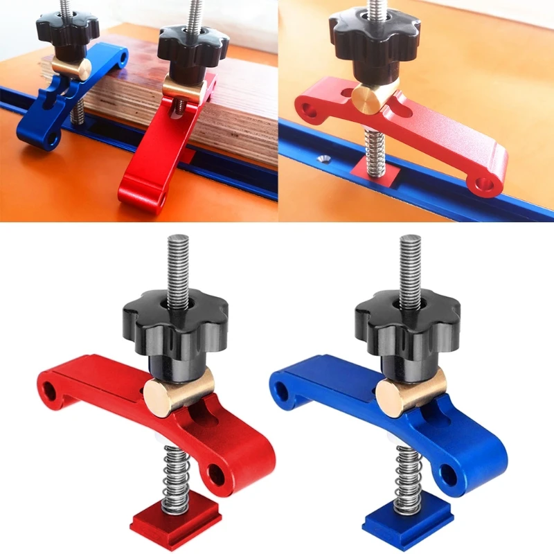 Improved T-Track Platen Miter Clamping Blocks Chute Blocks Adjustable Press Plate Hold Down Clamps For Woodworking Table