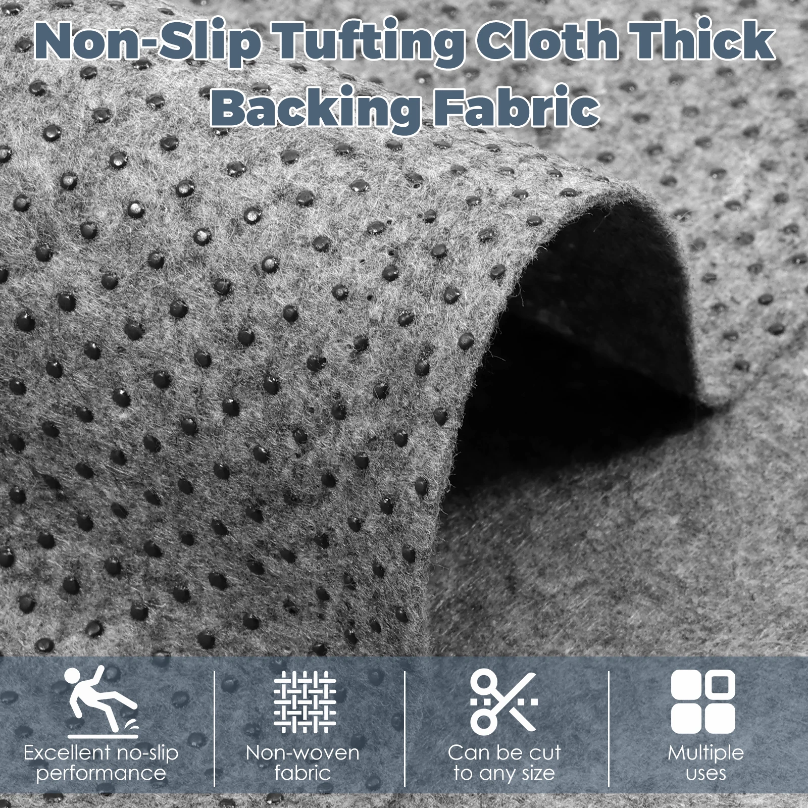 Tufting Cloth Backing Fabric 1/2/3m Non Slip Practical Rug Backin DIY Customized Pattern Tufting Fabric for Carpet Floor Mat