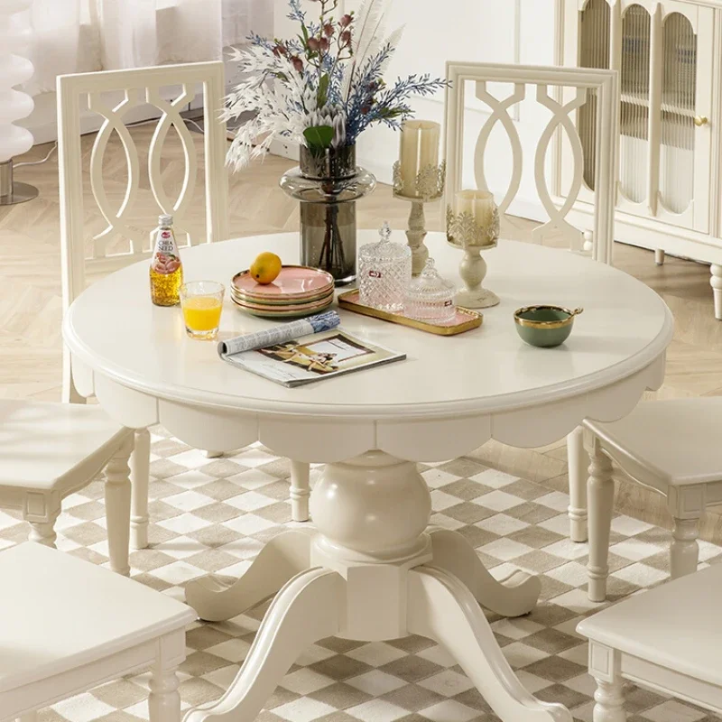 

Round Minimalist Dining Table Coffee Portable Wooden Restaurant Dining Table Stand Organiser Mesa Dobravel Portatil Furnitures