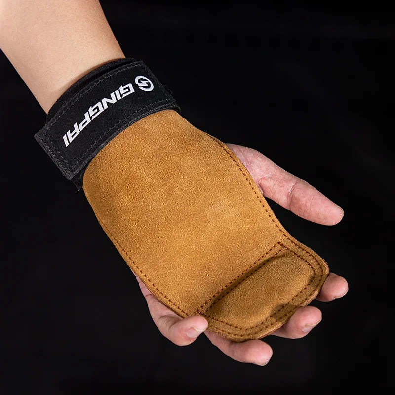 1 Pair Hand Grip Synthetic Leather Crossfit Gymnastics Guard Palm Protectors Pull Up Horizontal Bar Weight Lifting Guantes Gym