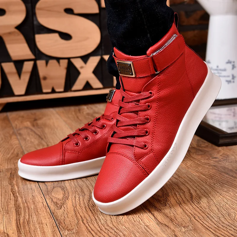 88Super Popular Men\'s British Wind High Help  Boots Casual Man\'s Boots Sneakers Men Zapatos De Hombre Chaussure Homme