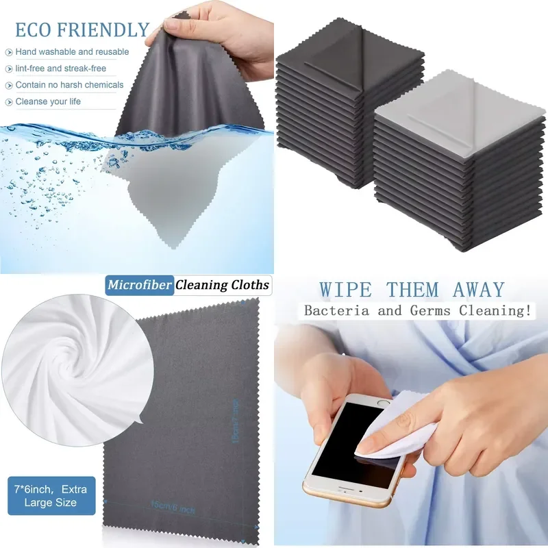 Custom Logo Printed Microfiber Cleaning Cloth For High-Tech Electronic Screens Eyeglasses Care Product From China