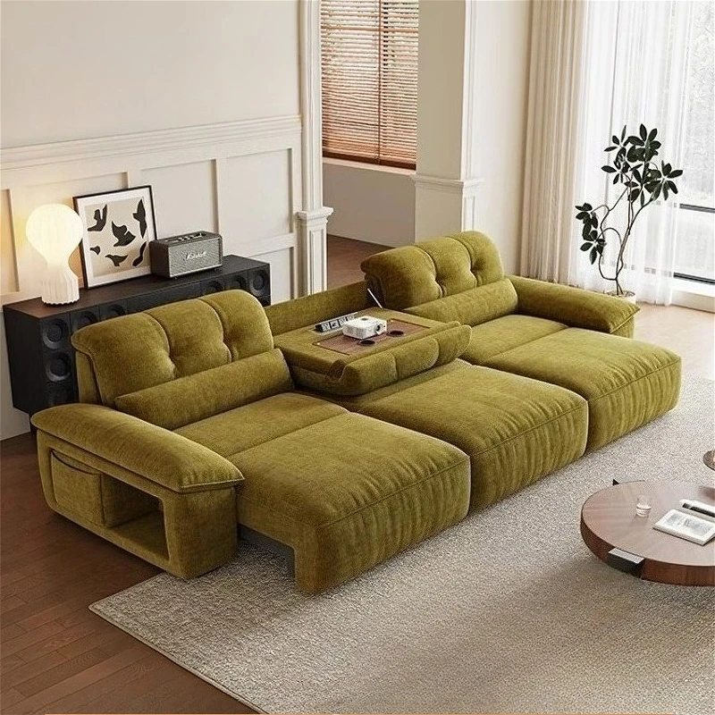 

Электрический диван-кровать в скандинавском кремовом стиле, современный роскошный комфортный диван в стиле ретро, дизайнерская пуховая мебель для гостиной Divano Letto FYES