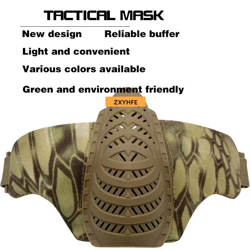 ZXYHFE-Masque demi-visage pour airsoft CS Wargame, équipement de sport en plein air, accessoires de protection pour la chasse, le tir et le paintball