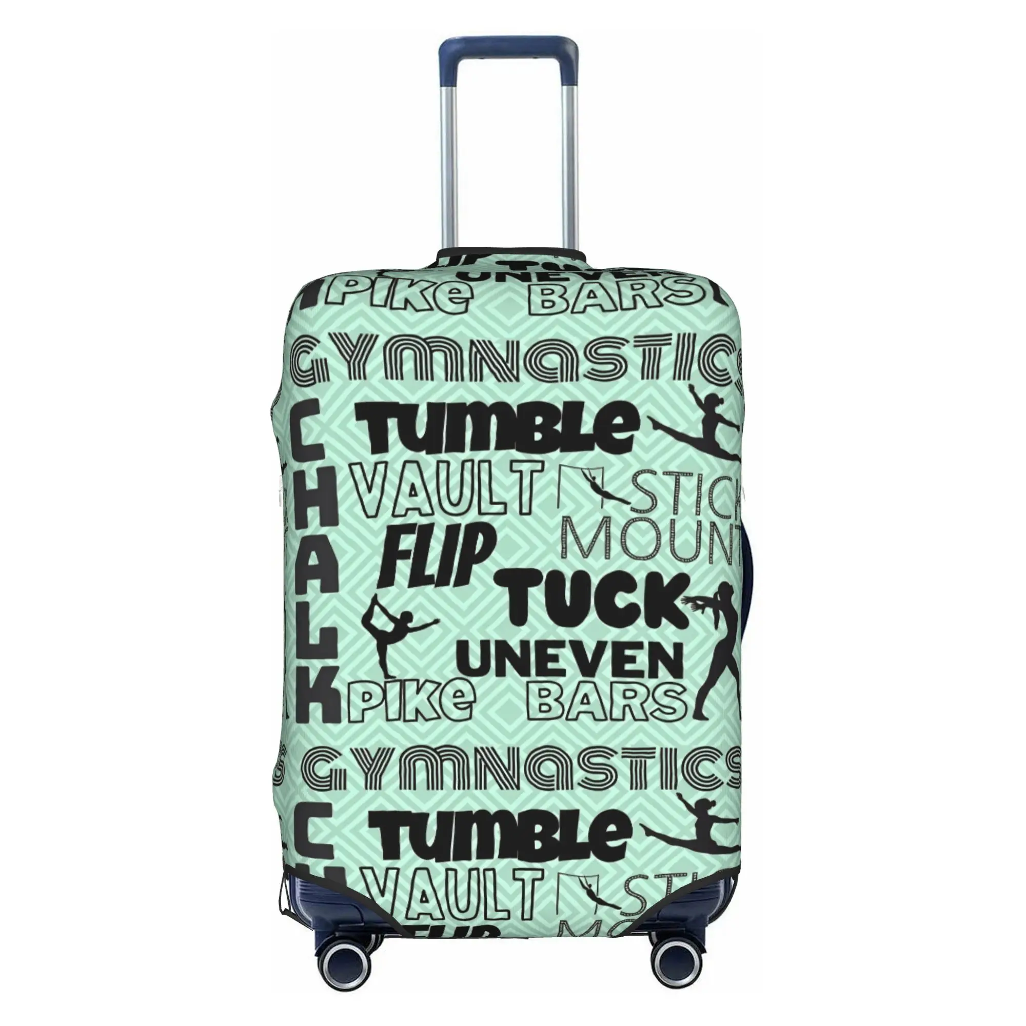 Dance Lover Rhythmic Gymnastics Luggage Cover Protector Cute  Travel Suitcase Protective Cover for 18-32 Inch