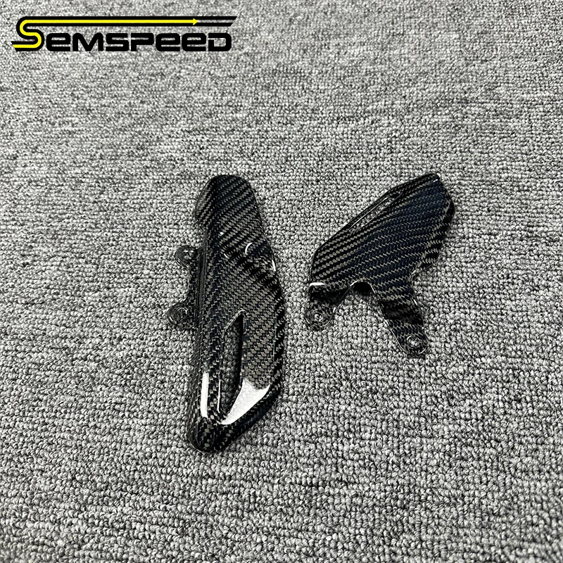 

SEMSPEED Motorcycle Carbon Fiber Front Footpeg Protection Cover Foot Peg Footrest For Qjmotor Sport Racing SRK 921RR SRK921 RR