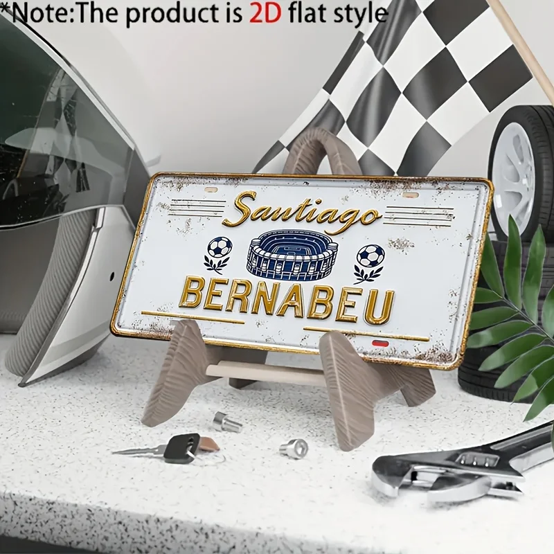 2D Flat,2D Flat Decoration - Single Piece Pack, Vintage Bernabéu Stadium Decorative Plaque and Ornaments, Suitable for Home