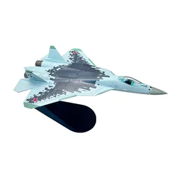 Sukhoi SU57-avión de combate sigiloso de Su-57, aeroplano militar de Metal fundido a presión, modelo para colección, 1/100