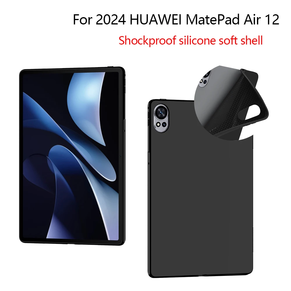

Soft Case For HUAWEI MatePad Air 12 Inch 2024 Silicon TPU Shell for MatePad Air 12 BKY-W00 W10 Tablet Back Protective Cover Case