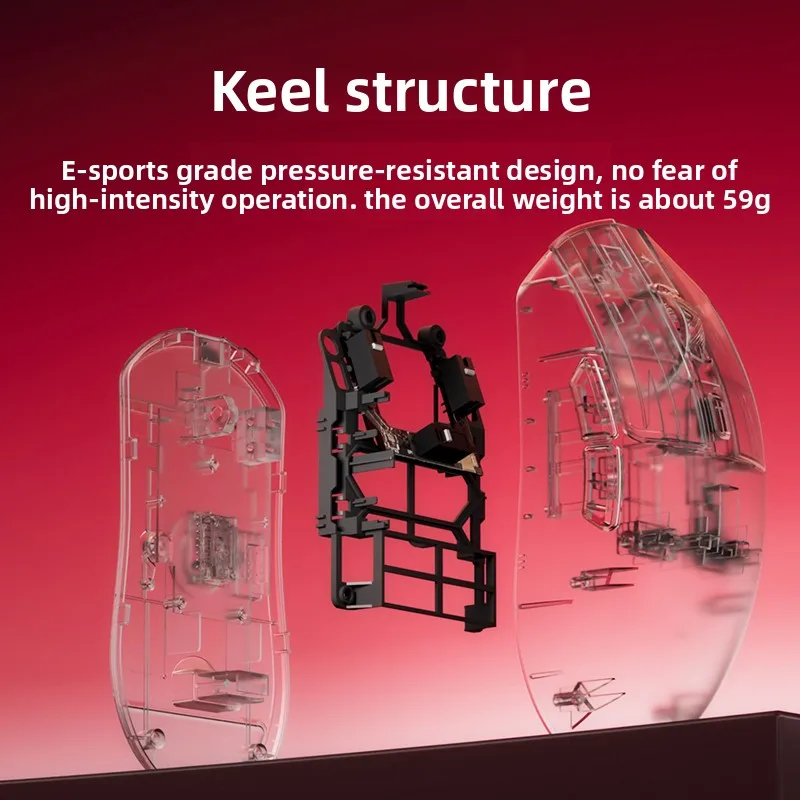 DAREU AE6 3-Mode Esports Gaming Mouse PAW3950 Dual 8K Keel Framework KBS light Silky Touch CSGO و VALORANT Esports game هدية