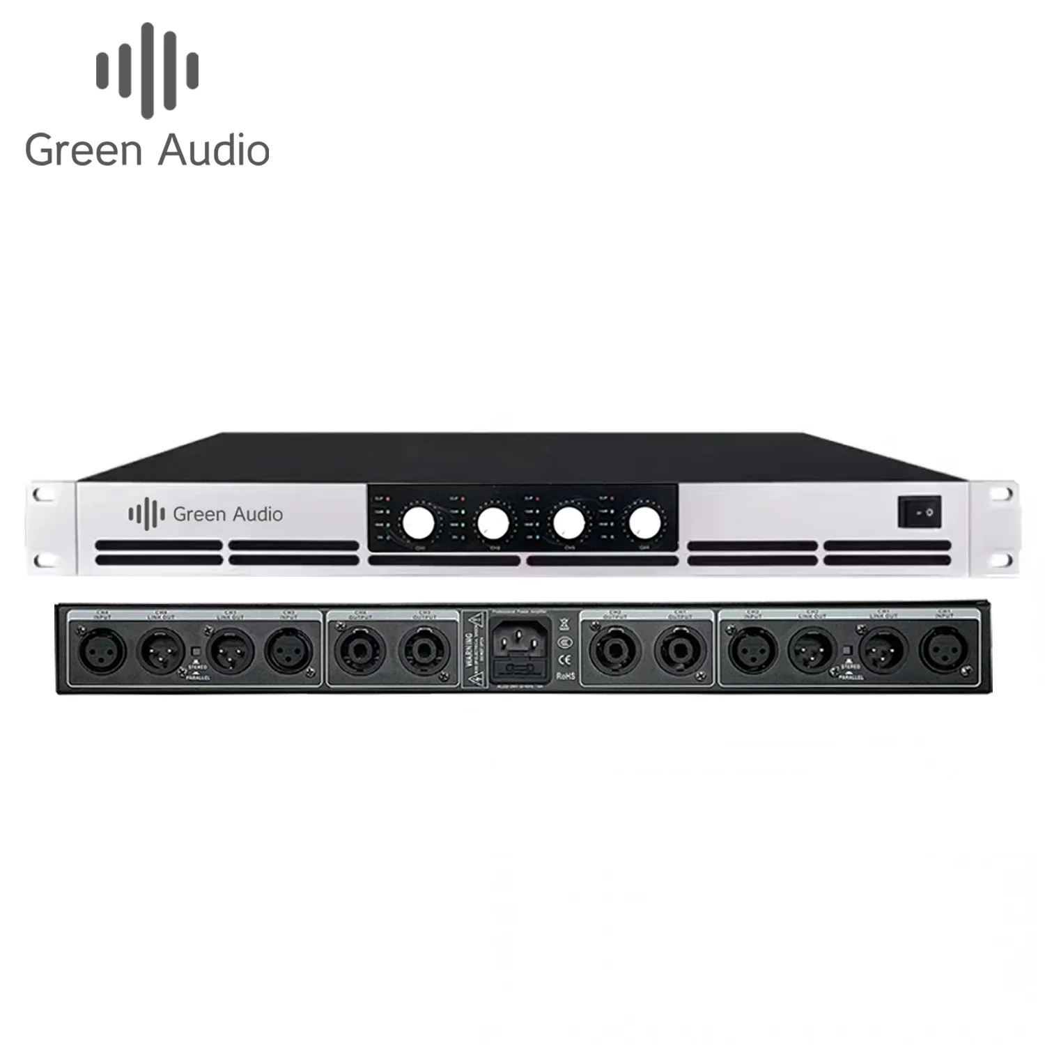 GAP-G12004 Professional digital power amplifier 2700W 1U 4-channel home stage audio high power amplifier