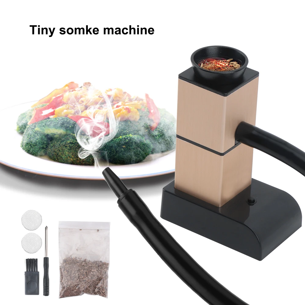 

BORUiT Portable Molecular Cuisine Smoking Gun Food Cold Smoke Generator Meat Burn Smokehouse Cooking for BBQ Grill Smoker Wood