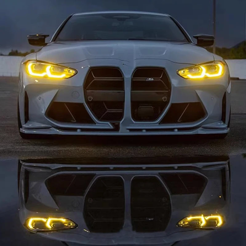 For BMW 4 Series M3 M4 I4 2020-2023 G22 G23 G26 G80 G82 Lemon Yellow DRL Module RGB Multicolor LED Boards Daytime Running Lights