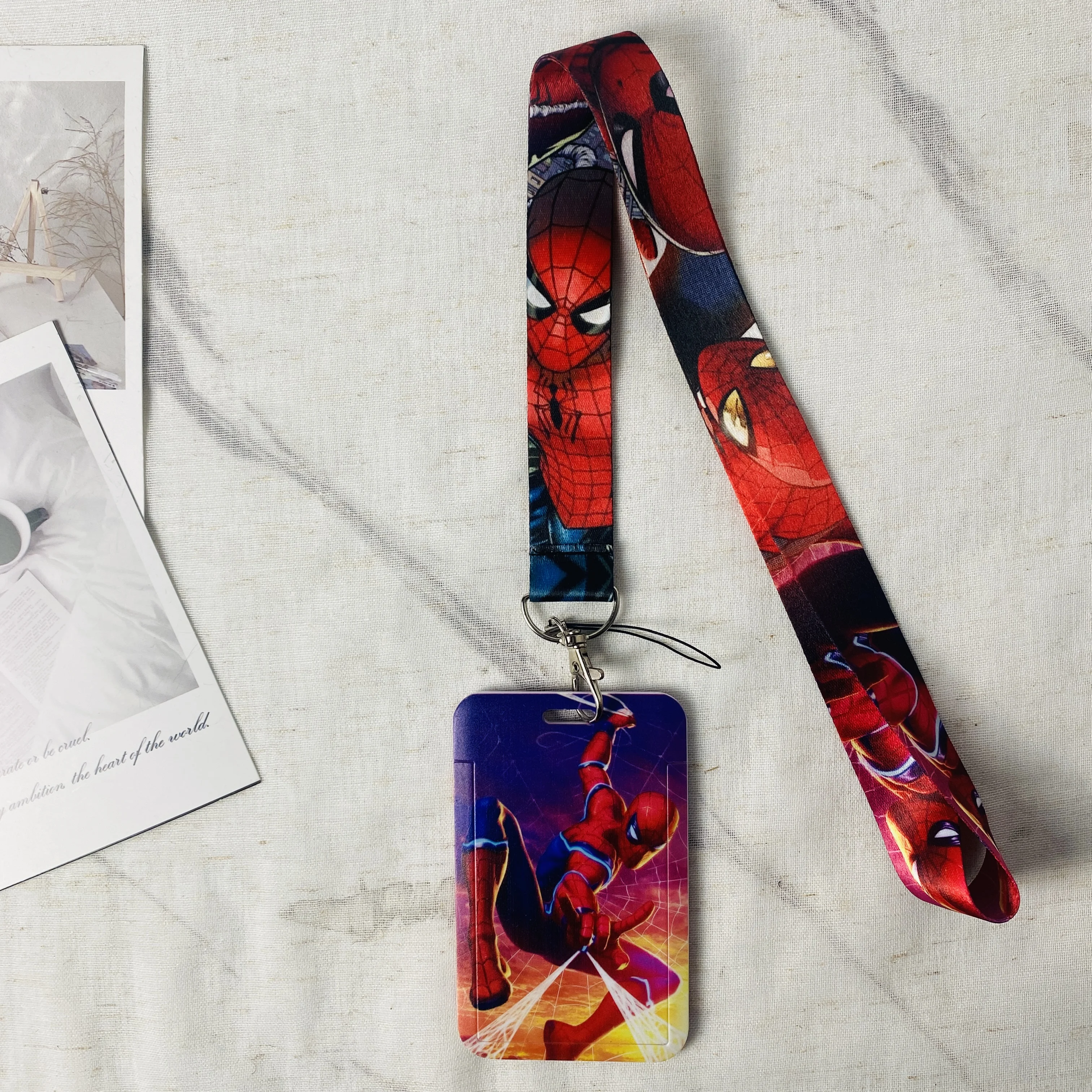 Anime Characters Card Holder   Lanyard Keychain ID Credit Bus Card Cover Hang Rope Lariat Lanyard Key Rings Fans Gifts