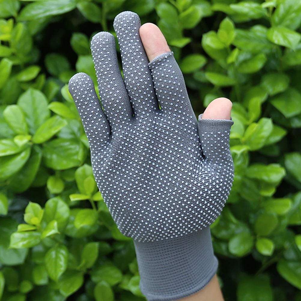 

2Pairs Cycling Gloves Non Slip Shockproof Breathable Easy Take Off Creative Design Outdoor Jogging Fishing Hiking