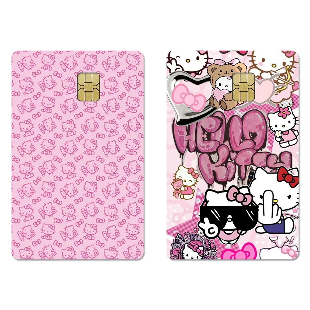 سانريو الكرتون الرسوم المتحركة Kawaii Kuromi 2.5D HD ماتي PVC ملصق فيلم الشريط الجلد لبطاقة الائتمان بطاقة الخصم ملصق مقاوم للماء