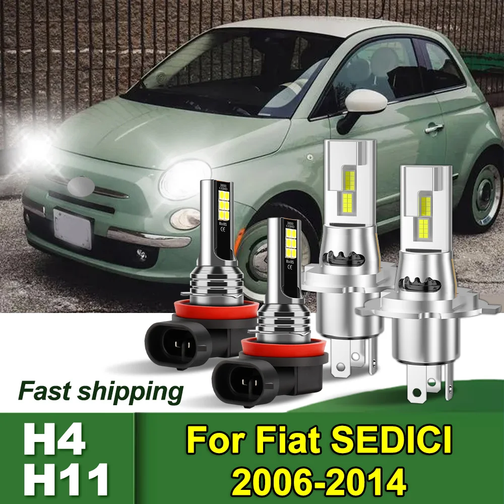 

Для Fiat SEDICI 2006-2014 комплект для переоборудования светодиодных фар дальнего/ближнего света, противотуманные фары 3570 чипов CSP H4 H11, совместимое автомобильное освещение