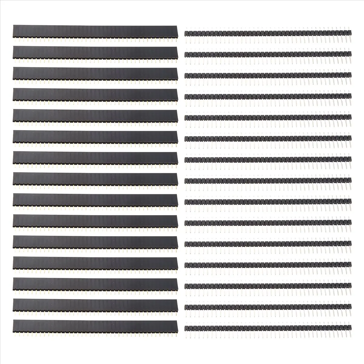 Fashion 30 Pcs 40 Pin 2.54mm Male & Female Pin headers Plug connector for Prototype Shield