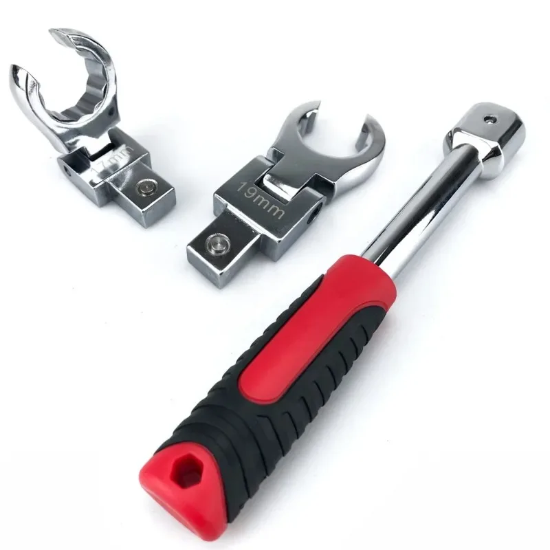 Portable Ratchet Wrench 72 Gear Shaking Head Interchangeable Combination Set Rotatable 180 °Removable Flexible Torque Spanner